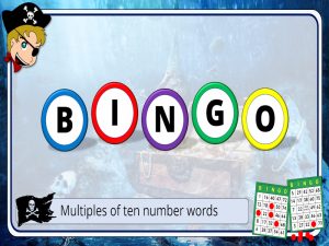 Multiples of 10 Word Bingo
