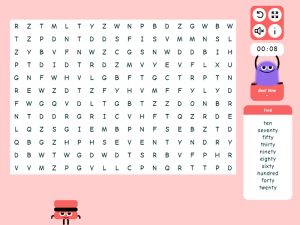 Multiples of 10 Number Words Games