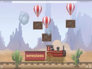 Number words 11 to 20 balloon pop