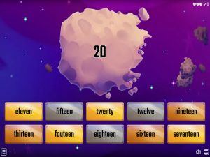 Number words 11 to 20 find the match