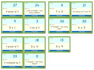 3x Table Loop Cards