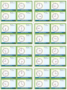 Quarter hours loop cards